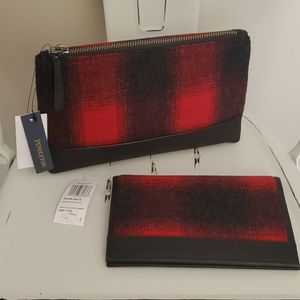 NWT PENDLETON Buffalo Check Zip Pouch & Wallet